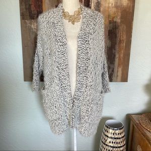 Zara Fuzzy Open Cardigan Sweater Size S
